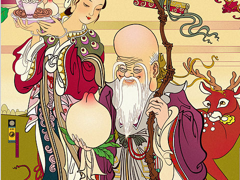 吉祥插画 | 福禄寿禧图