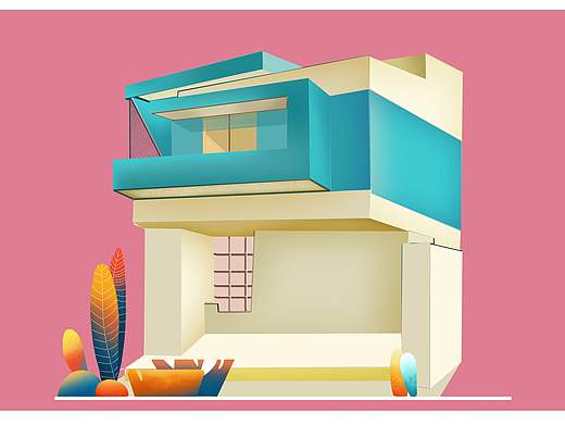 建筑小插画（个人主页-ZNDI1MjcwMTY=） - 创作习作 - 站酷设计师二三可可原创素材 - 站酷ZCOOL