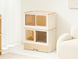 折叠收纳箱-猫砂盆拍摄（亚马逊跨境电商产品）