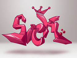 【大马蹄】涂鸦字体-SICK