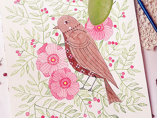 birds wish（个人主页-ZMTQyOTI1OTY=） - 商业插画 - 站酷设计师爱吃提子Fiona原创素材 - 站酷ZCOOL