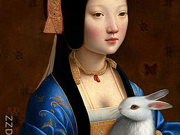 怀抱兔子的达芬奇