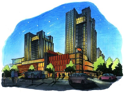 建筑手绘作品