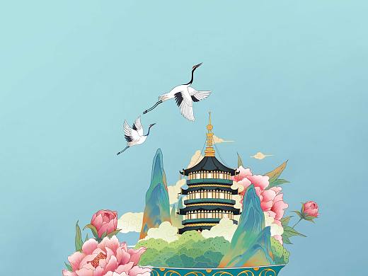 雷峰塔（个人主页-ZNTMxNTg3NjA=） - 商业插画 - 站酷设计师zero海竹孤原创素材 - 站酷ZCOOL