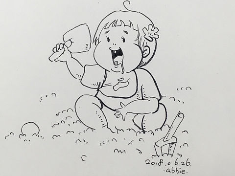 口水娃（个人主页-ZMjg2MzE4MzY=） - 儿童插画 - 站酷设计师芋艿儿原创素材 - 站酷ZCOOL