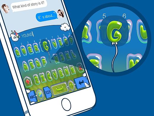 放飞·自由（参与百度输入法比赛）（个人主页-ZMTM4MjY1MTI=） - 主题/皮肤 - 站酷设计师Fun帆原创素材 - 站酷ZCOOL