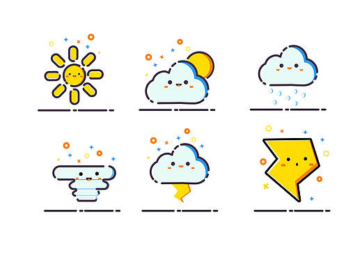 临摹MBE风格天气图标