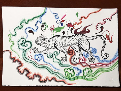 平棋图案虎（个人主页-ZMzQwOTExMzI=） - 创作习作 - 站酷设计师晚熟设计师DADA原创素材 - 站酷ZCOOL