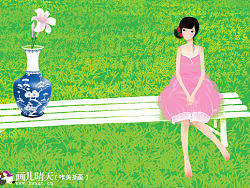 画儿晴天插画作品《悠悠花巫》