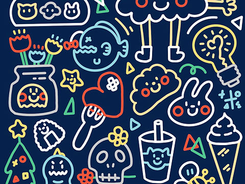 #doodle#3（个人主页-ZNDY2MDk0MzY=） - 新锐潮流插画 - 站酷设计师尾巴143原创素材 - 站酷ZCOOL