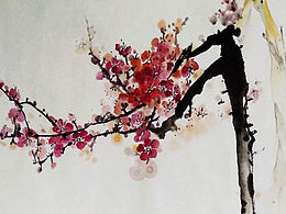 那些笔墨晕染下的点点小花