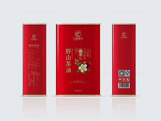 湖北众里寻野山茶油铁罐包装设计