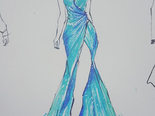 服装设计马克笔手绘