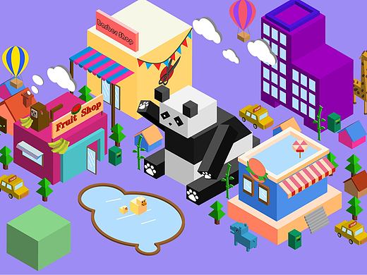 2.5D插画（个人主页-ZNDE2MjU2MTY=） - 创作习作 - 站酷设计师手残大猩猩原创素材 - 站酷ZCOOL