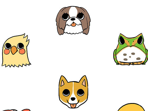 Grilie – ios app sticker icon – 宠物系列（个人主页-ZMTc1Njg3MTY=） - 商业插画 - 站酷设计师acolin原创素材 - 站酷ZCOOL