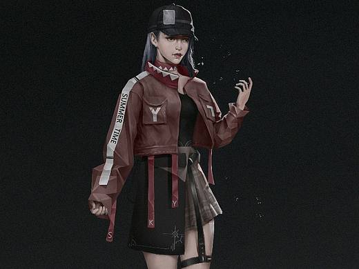 机能女（个人主页-ZNTk0OTAwMDQ=） - 游戏原画 - 站酷设计师福狸狸鸭原创素材 - 站酷ZCOOL