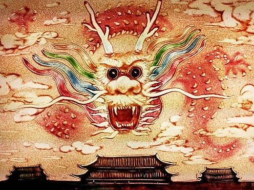 纪念抗战胜利70周年阅兵《醒狮》沙画 觉醒的中国