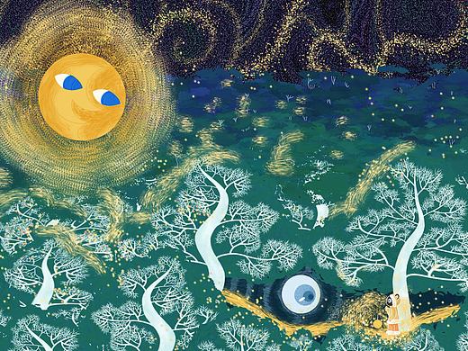 当心，丛林深处有野兽在窥视（个人主页-ZNTk5NzY0NTY=） - 创作习作 - 站酷设计师可可西里的大海子原创素材 - 站酷ZCOOL