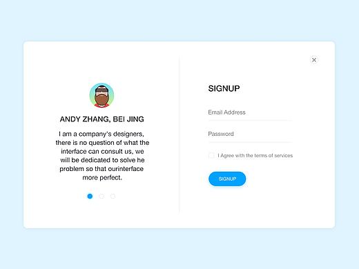 注册（个人主页-ZMTkwMjI4NDQ=） - 其他UI - 站酷设计师AndyZh原创素材 - 站酷ZCOOL
