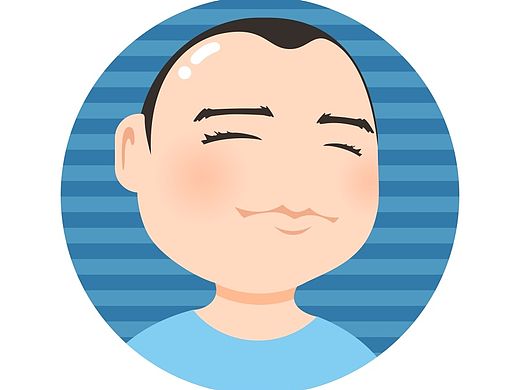 一家三口自画像