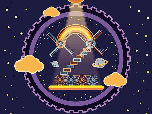 高高手2周年创意贺图