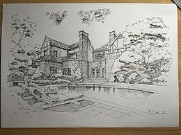 建筑写生手绘练习