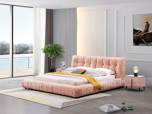 网红云朵软床背景画面