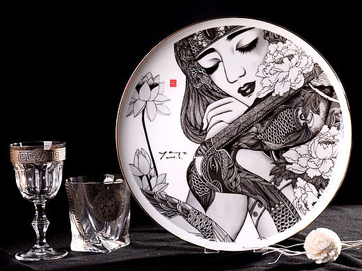 艺伙瓷客多功能盘子 装饰品 储物盘