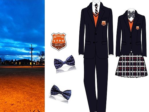 中学生学生装服装款式图