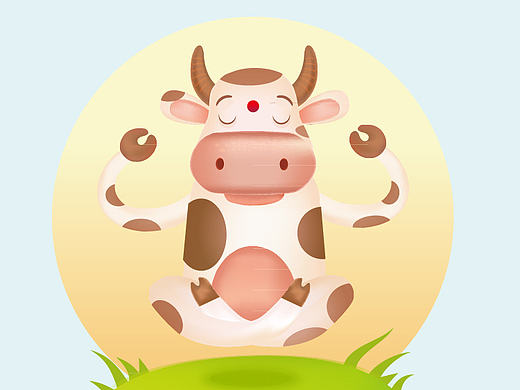 学AI【2】临摹打坐的奶牛一幅