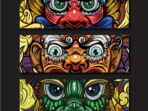 《诸邪退散》镇墓兽系列插画