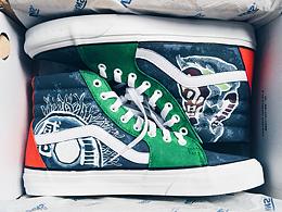 手绘【感冒】系列/VANS SK8-HI DIY