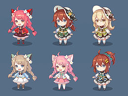 二次元原創(chuàng)q版女性角色 畫師 柴可羅