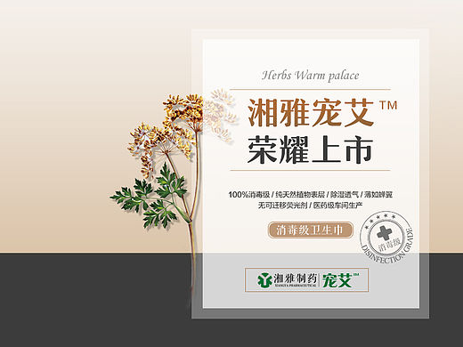 湘雅制药-宠艾™消毒级卫生巾-淘宝海报