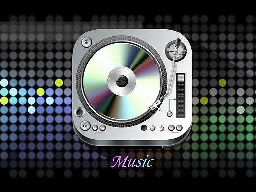 音乐播放器拟物化icon设计