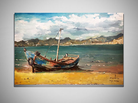 小東油画《船》