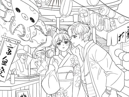 庙会（个人主页-ZNDg3NjgzNzI=） - 创作习作 - 站酷设计师川口越牙原创素材 - 站酷ZCOOL