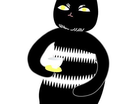 喝飲料的貓（個人主頁-ZMzQ5NzcxMzI=） - 新銳潮流插畫 - 站酷設(shè)計師霂風(fēng)原創(chuàng)素材 - 站酷ZCOOL