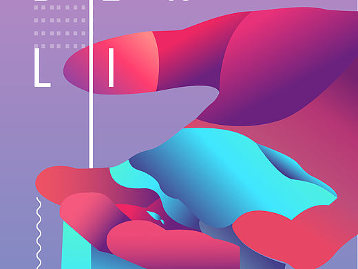 半临摹创作渐变海报