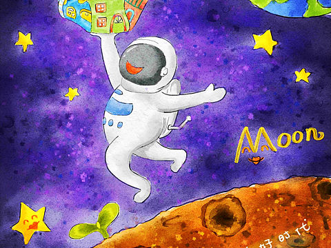 儿插原创-《宇宙新家园》（个人主页-ZNDQ2NzIyNjA=） - 儿童插画 - 站酷设计师兔兔爱插画原创素材 - 站酷ZCOOL