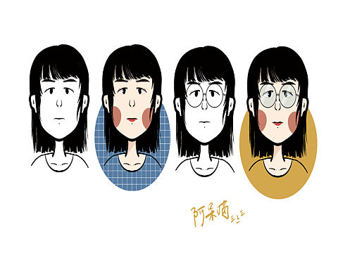 阿呆喵自画像_呆呆丧丧风