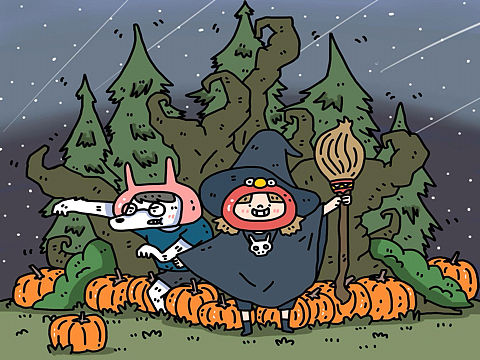 萬聖節(jié)～（個(gè)人主頁-ZMjY1OTAxNzI=） - 藝術(shù)插畫 - 站酷設(shè)計(jì)師hillro原創(chuàng)素材 - 站酷ZCOOL