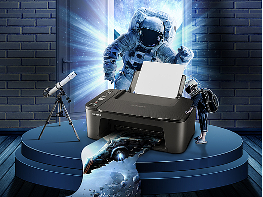 天猫超来电佳能打印机家电合成电商促销海报