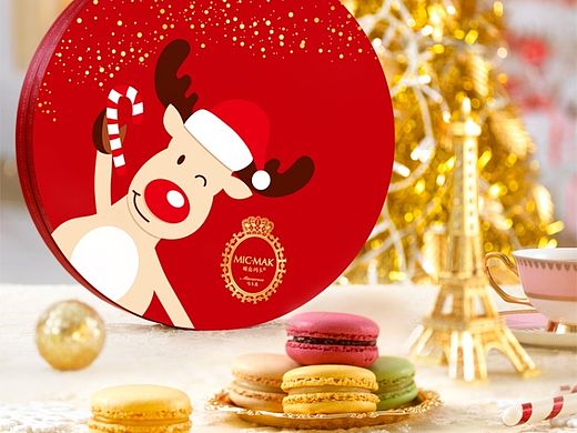 咪克玛卡梦幻圣诞20粒马卡龙 喜蛋 诞生礼 礼盒包装