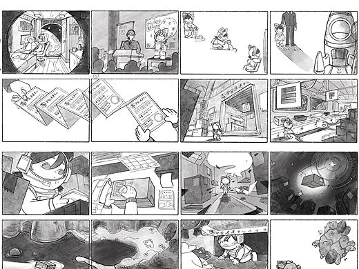 绘本分镜设计，角色设计 绘本《宇宙速递》