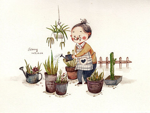 儿童插画水彩