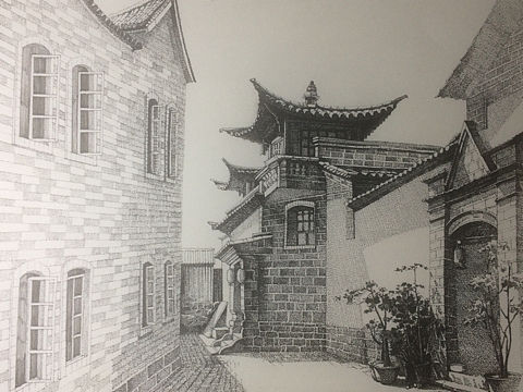 昆明老街（个人主页-ZMjgyNDU1ODQ=） - 商业插画 - 站酷设计师蔡其憬原创素材 - 站酷ZCOOL