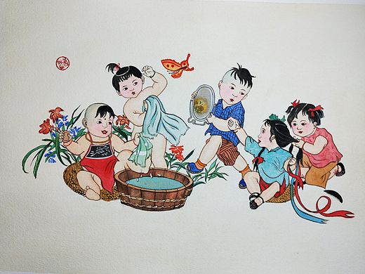 《五子图》（个人主页-ZMzI3MTY4OTY=） - 其他手工艺 - 站酷设计师李卜凡原创素材 - 站酷ZCOOL