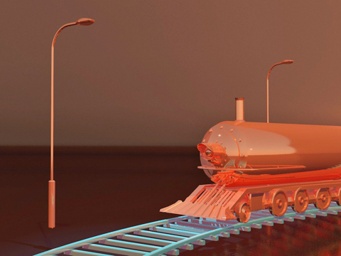 三维动画蒸汽火车图片