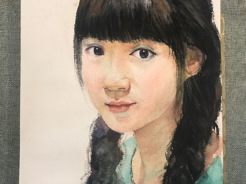 水彩女生
